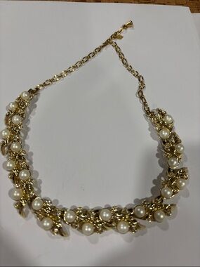 Gold Pearl Statement Necklace - Women Jewelry